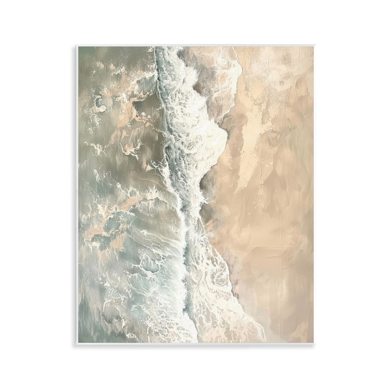 Stupell Industries Vertical Aerial Beach Wall Plaque Art Design by Petal Prints Design
